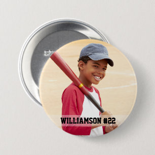 Your Photo Custom Baseball or Your Sport Round 7.5 Cm Round Badge