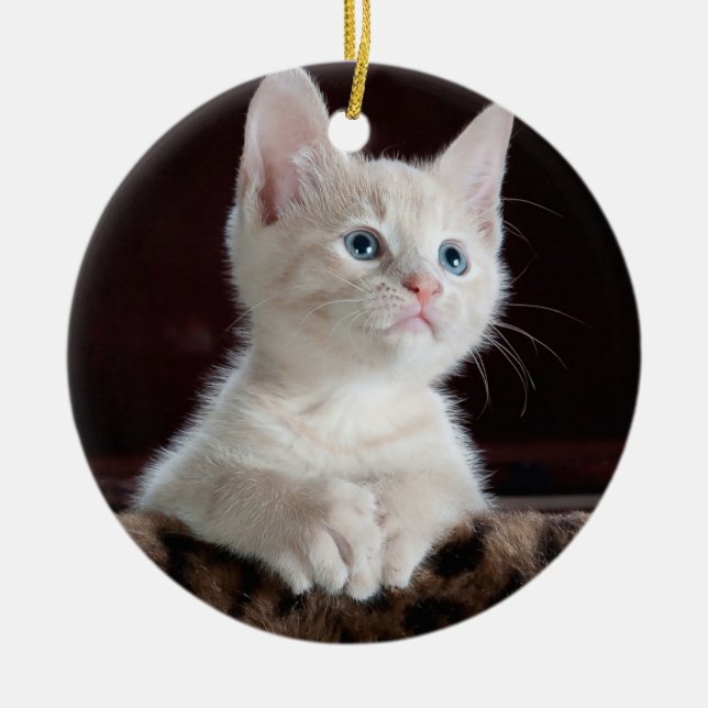 Your Photo Custom Ceramic Tree Decoration (Front)