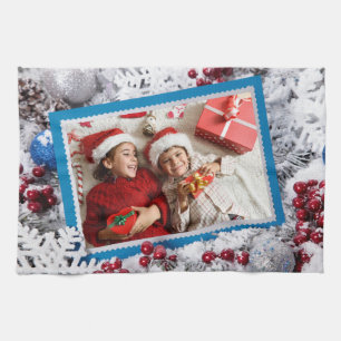 YOUR PHOTO custom Christmas kitchen towel
