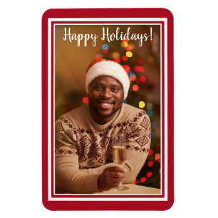 YOUR PHOTO custom Christmas magnet