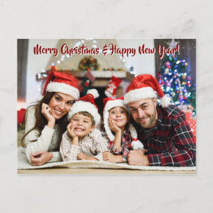 YOUR PHOTO custom Christmas postcard