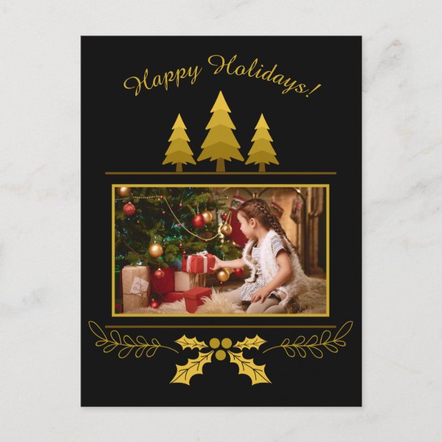 YOUR PHOTO custom Christmas postcard (Front)
