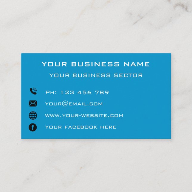 Your Photo Custom Text Personalised Business Card (Front)