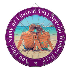 Your Photo Dart Board Gift with Custom Text