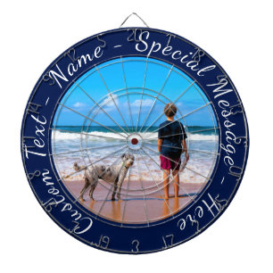 Your Photo Dart Board with Custom Text