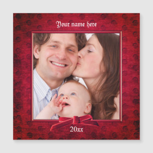 Your Photo Deep Red Textured Picture Frame