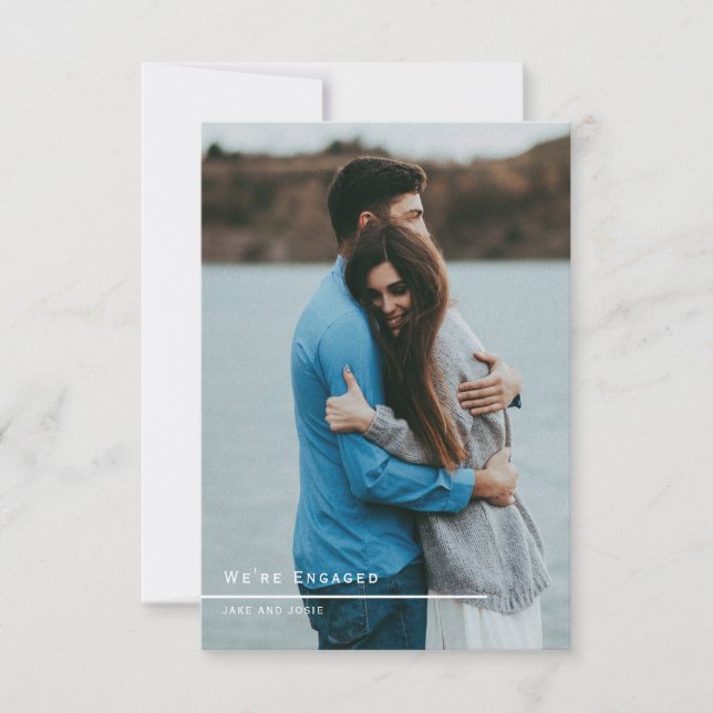 Your photo engagement party thank you card (Front)