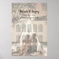 Your Photo Faded Wedding Seating Chart
