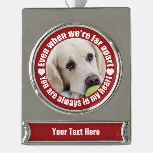 YOUR PHOTO Far Apart Love custom ornament
