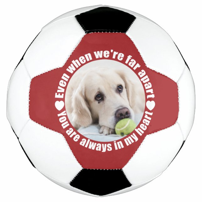 YOUR PHOTO Far Apart Love custom soccer ball (Front)