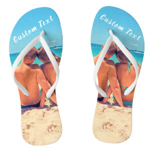 Your Photo Flip Flops with Custom Text