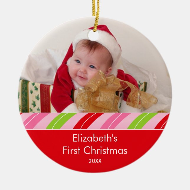 Your Photo Frame Christmas Ornament (Front)