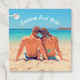 Your Photo Gift Tags with Custom Text Personalised