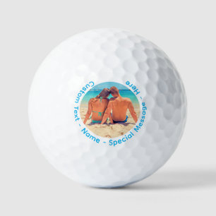 Your Photo Golf Balls Gift with Custom Text