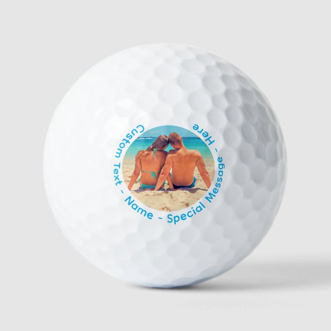 Your Photo Golf Balls Gift with Custom Text (Front)