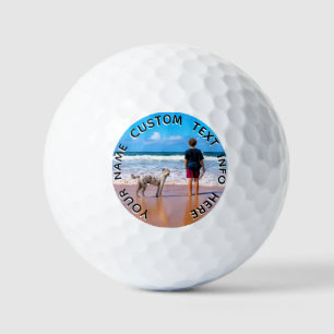 Your Photo Golf Balls Gift with Custom Text Name
