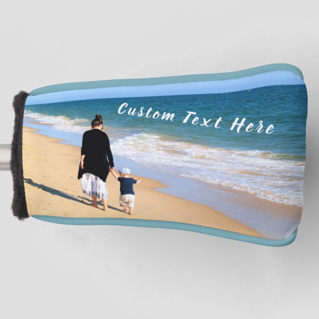 Your Photo Golf Head Cover with Custom Text (Front)