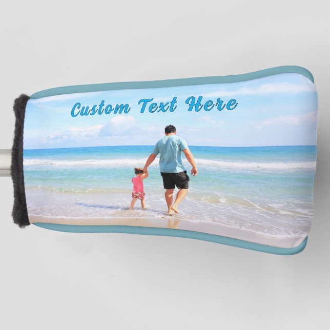 Your Photo Golf Head Cover with Custom Text (Front)