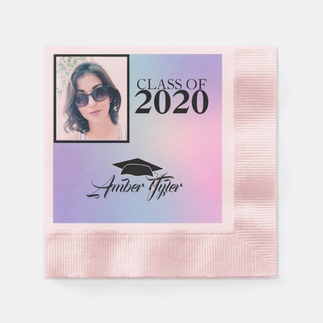 Your Photo Graduate Napkin (Front)