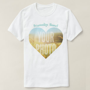 Your Photo Heart Shape T-Shirt