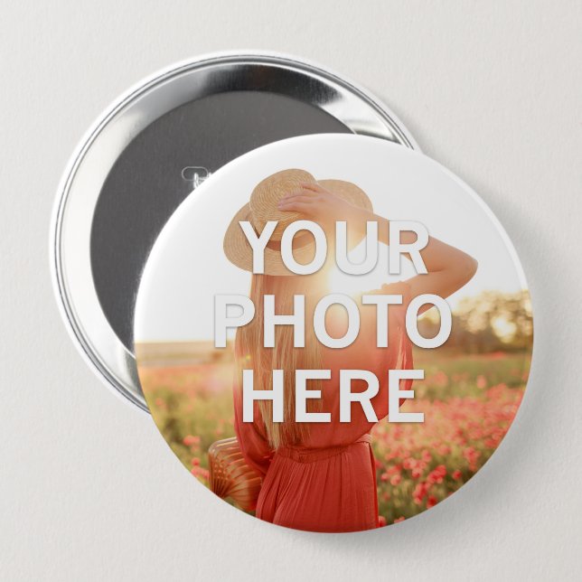 Your Photo Here 10 Cm Round Badge (Front & Back)
