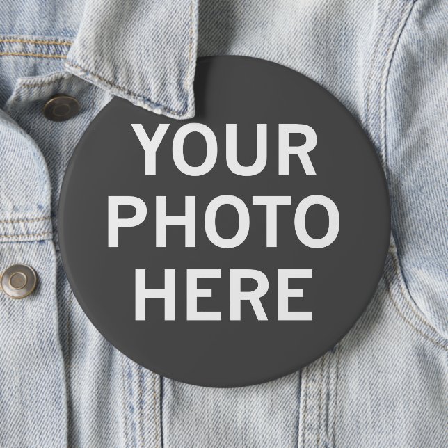 Your Photo Here 6 Cm Round Badge (In Situ)