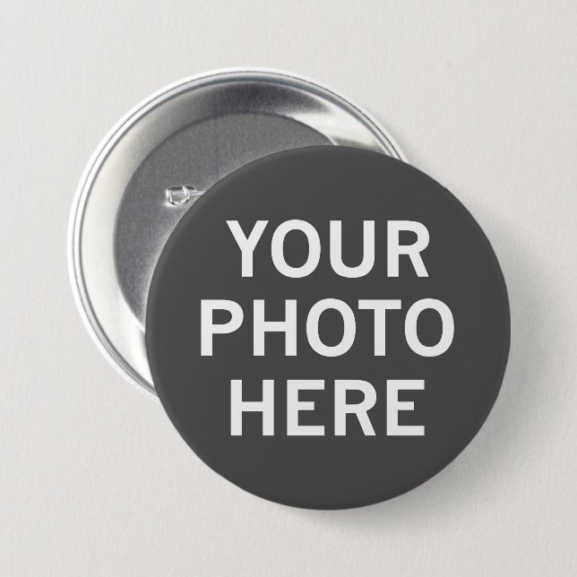 Your Photo Here 7.5 Cm Round Badge (Front & Back)