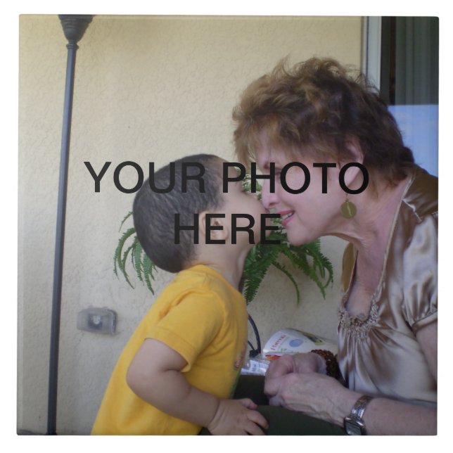 Your Photo Here - Ceramic Photo Tile Template (Front)