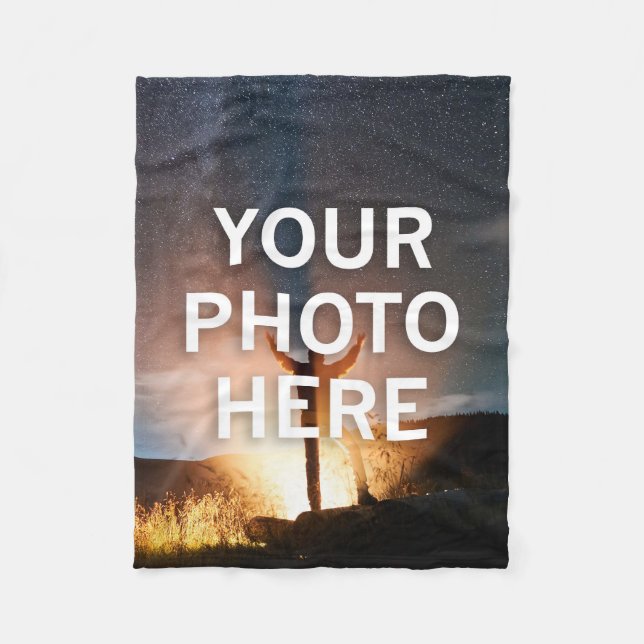 Your Photo Here Fleece Blanket (Front)