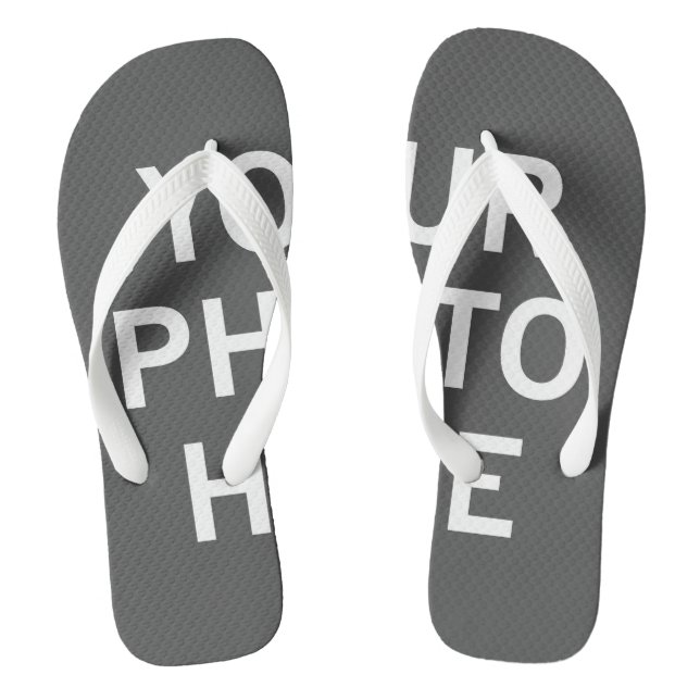 Your Photo Here Flip Flops (Footbed)