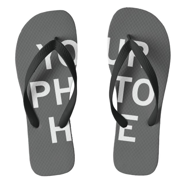 Your Photo Here Flip Flops (Footbed)