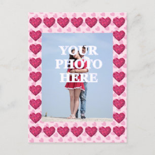 Your Photo Here Framed Hearts Postcard
