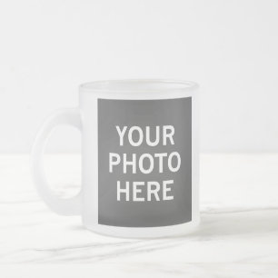 Your Photo Here Frosted Glass Coffee Mug