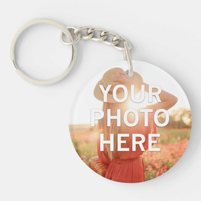 Your Photo Here Key Ring (Front)