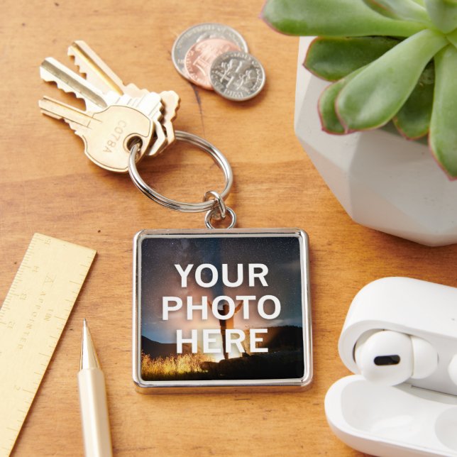 Your Photo Here Key Ring (Desk)