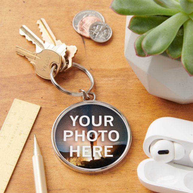 Your Photo Here Key Ring (Desk)