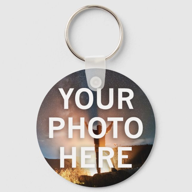 Your Photo Here Key Ring (Back)