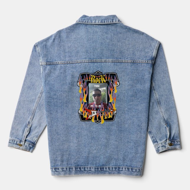 YOUR PHOTO HERE Legendary Rock Denim Jacket (Back)