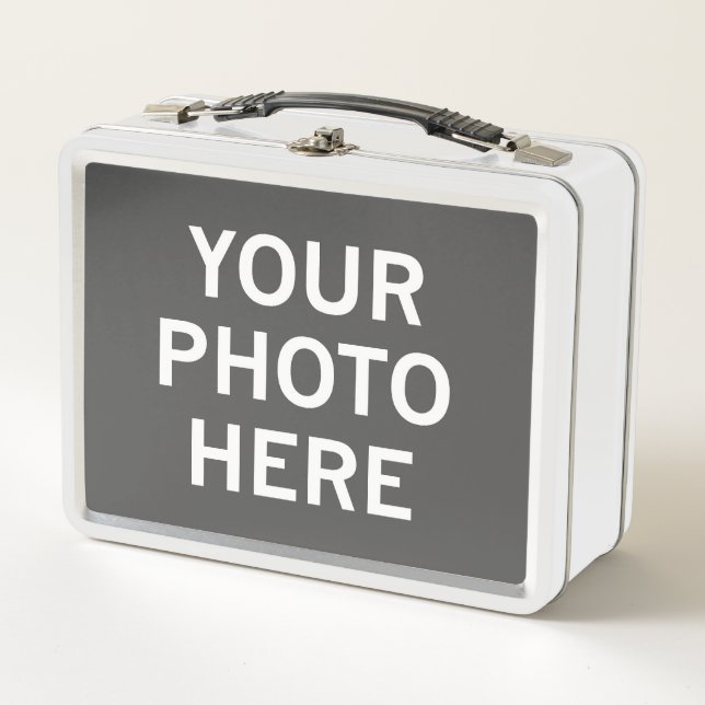 Your Photo Here Metal Lunch Box (Front)