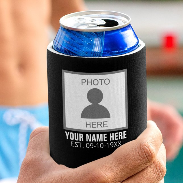Your Photo Here Name and Age Can Cooler (Creator Uploaded)
