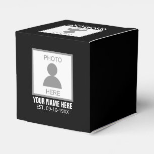 Your Photo Here Name and Age Favour Box