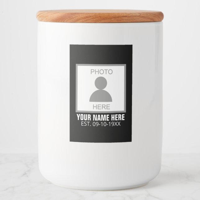 Your Photo Here Name and Age Food Label (Front)