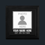 Your Photo Here Name and Age Gift Box<br><div class="desc">Your photo here name and age could be a great design for you and it can be a great gift for anyone.</div>