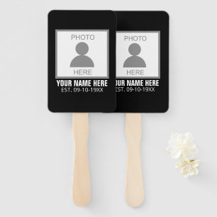Your Photo Here Name and Age Hand Fan