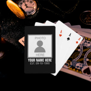 Your Photo Here Name and Age Playing Cards