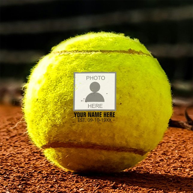 Your Photo Here Name and Age Tennis Balls (Creator Uploaded)