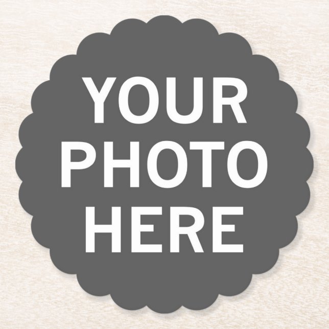 Your Photo Here Paper Coaster (Front)