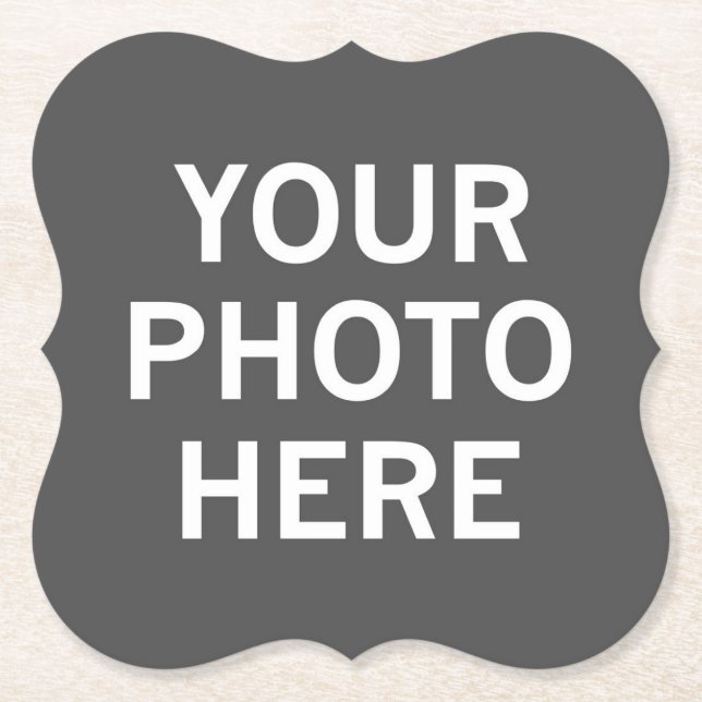 Your Photo Here Paper Coaster (Front)