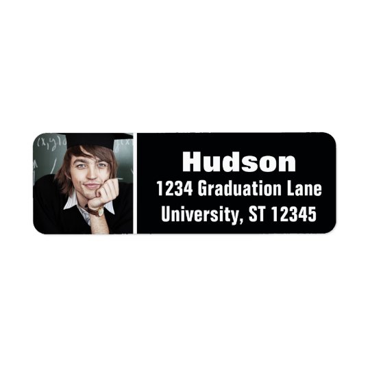 Your Photo Here Personalised Graduation Return Address Label