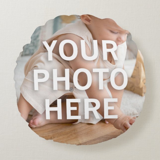 Your Photo Here Round Cushion (Front)